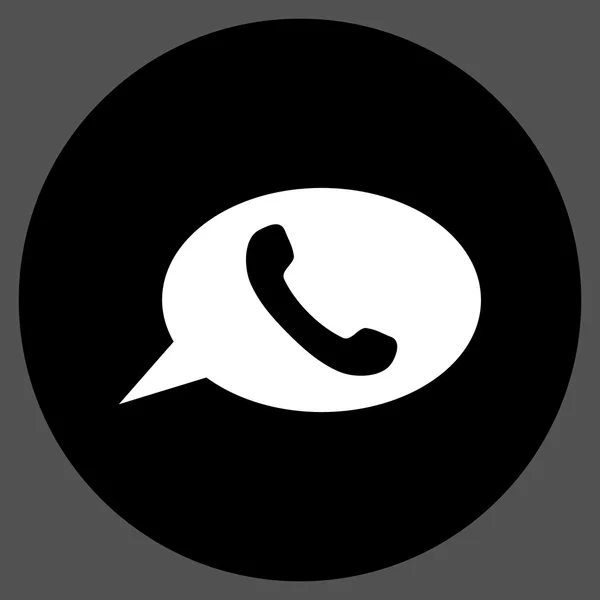 Telefonisch bericht platte ronde Vector Icon — Stockvector