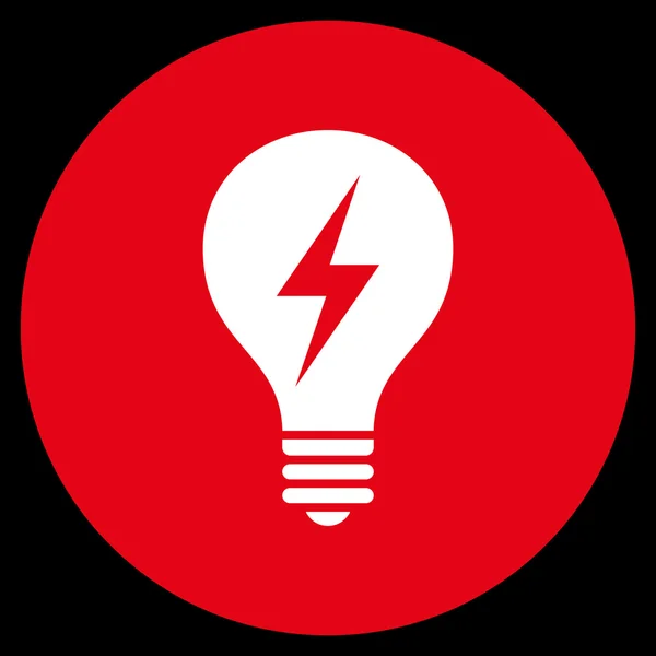 Elektrisk bulb Flatrund vektor Icon – stockvektor