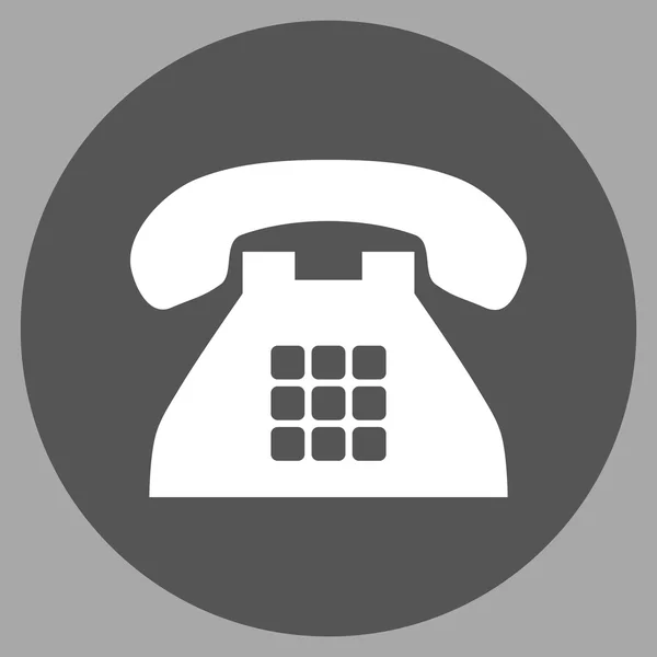 Teléfono de tono plano redondo Vector icono — Vector de stock
