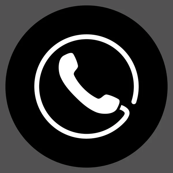 Telefone Flat Round Vector Icon — Vetor de Stock