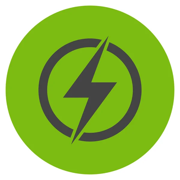 Energii elektrycznej płaskie okrągłe ikona wektor — Wektor stockowy