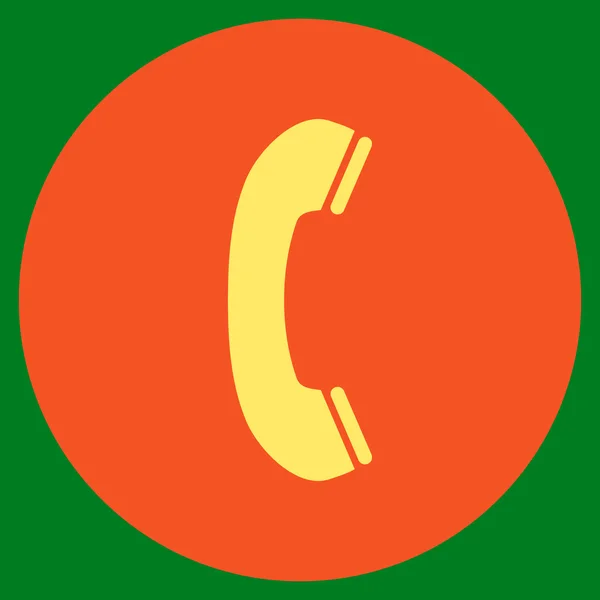 Telefon-Empfänger flache runde Vektor-Symbol — Stockvektor
