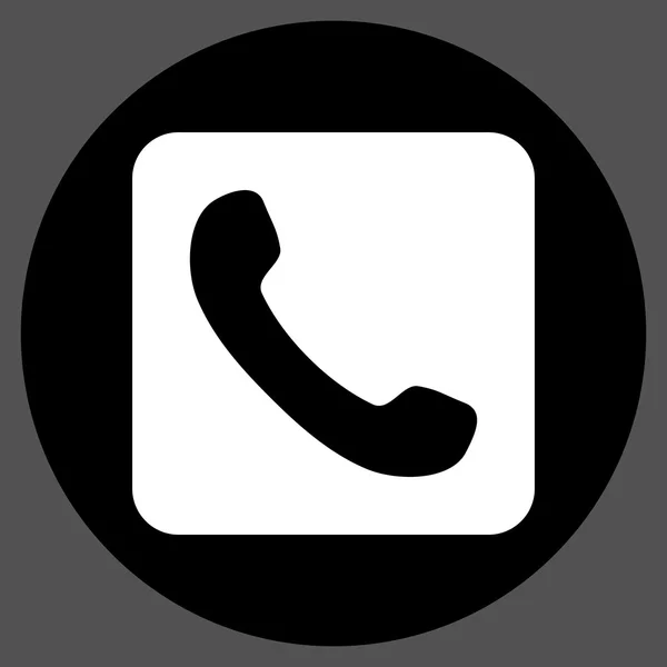 Telefone Flat Round Vector Icon —  Vetores de Stock