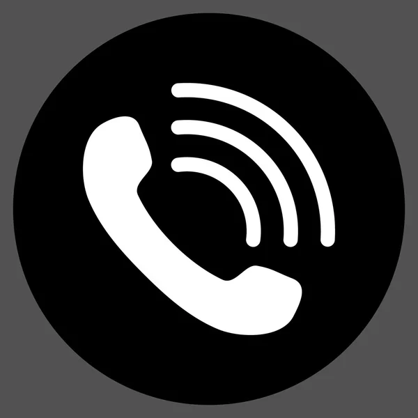 Chamada telefónica Flat Round Vector Icon — Vetor de Stock