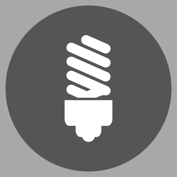 Fluorescerende lamp platte ronde Vector Icon — Stockvector