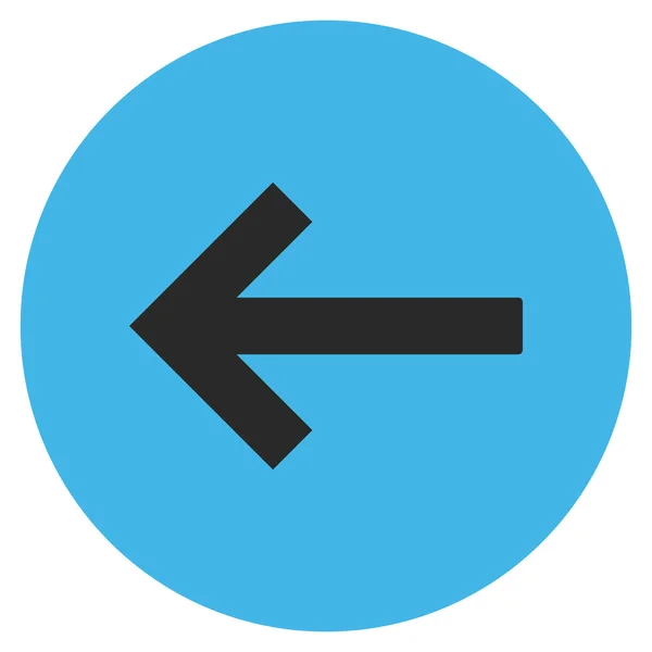 Left Arrow Flat Round Vector Icon — Stock Vector