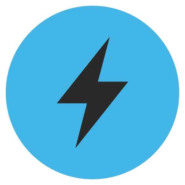 Elektryczne Strike płaskie okrągłe ikona wektor — Wektor stockowy