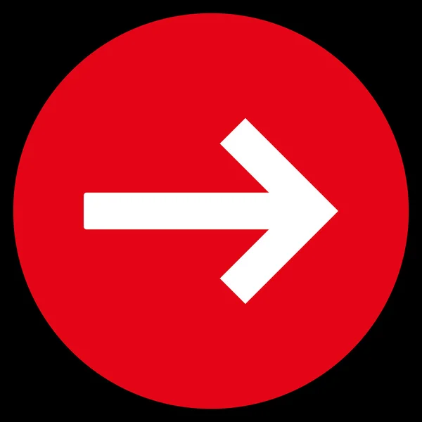 Right Arrow Flat Round Vector Icon — Stock Vector