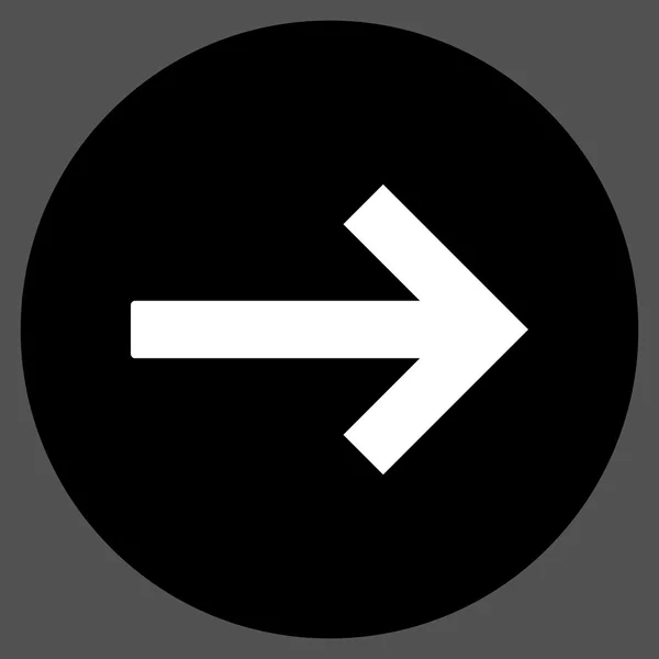 Icona vettoriale rotonda piatta a freccia destra — Vettoriale Stock
