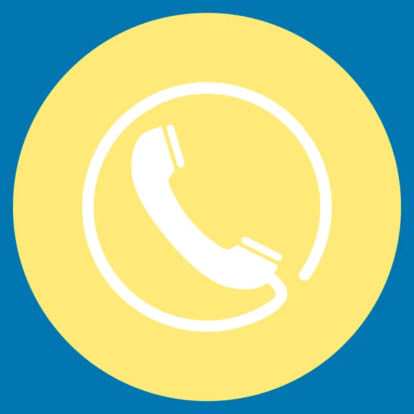 Telefon z płaskim okrągły ikona wektor — Wektor stockowy