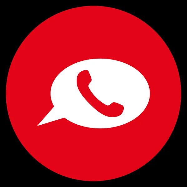 Phone Message Flat Round Vector Icon — Stock Vector