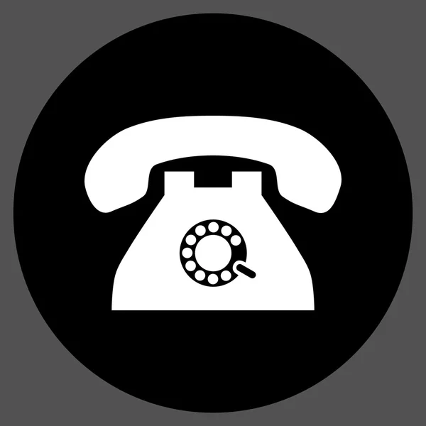 Telefone Pulso Flat Round Vector Icon — Vetor de Stock