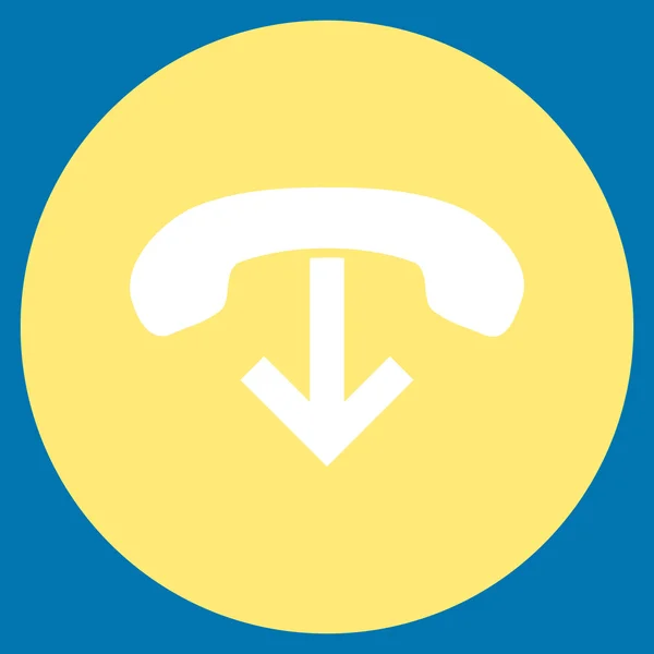 Telefono appendere piatto rotonda icona vettoriale — Vettoriale Stock