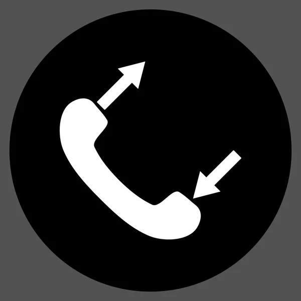 Telefon talar platta runda vektor Icon — Stock vektor