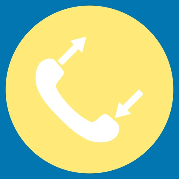 Telefoon praten platte ronde Vector Icon — Stockvector