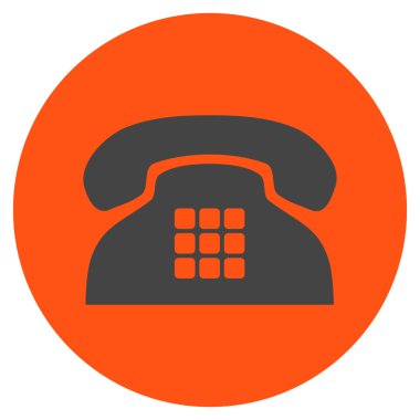 Sesi telefon vektör simge düz yuvarlak