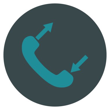 Düz konuşmak telefon vektör simge yuvarlak