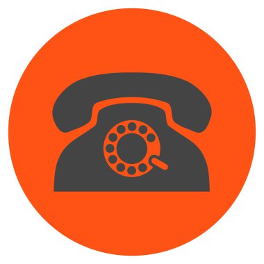 Nabız telefon vektör simge düz yuvarlak