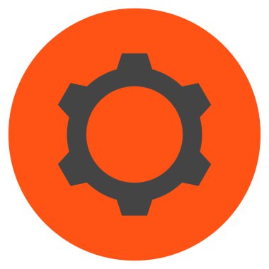 Vites düz yuvarlak vektör simgesi