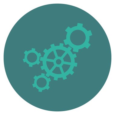 Düz yuvarlak vektör simge mekanizması