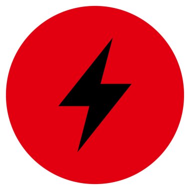 Düz yuvarlak vektör simge elektrik Strike