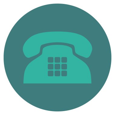 Sesi telefon vektör simge düz yuvarlak