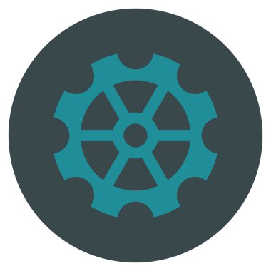 Vites düz yuvarlak vektör simgesi