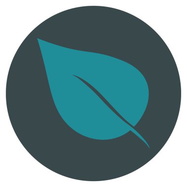 Bitki yaprak düz yuvarlak vektör simgesi