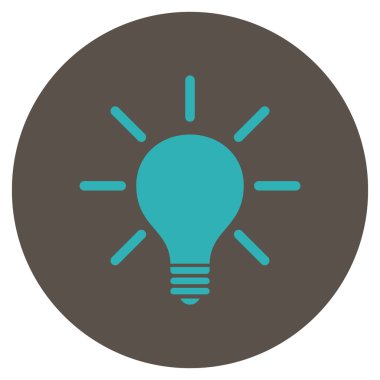 Ampul düz yuvarlak vektör simgesi