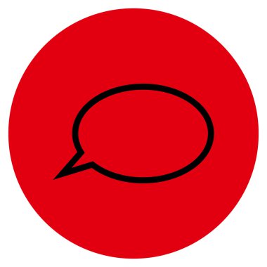 İpucu bulut düz yuvarlak vektör simgesi