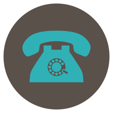 Nabız telefon vektör simge düz yuvarlak