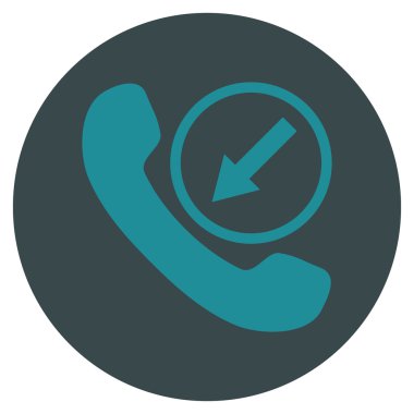 Vektör simge yuvarlak düz gelen arama