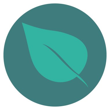 Bitki yaprak düz yuvarlak vektör simgesi