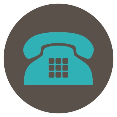 Sesi telefon vektör simge düz yuvarlak