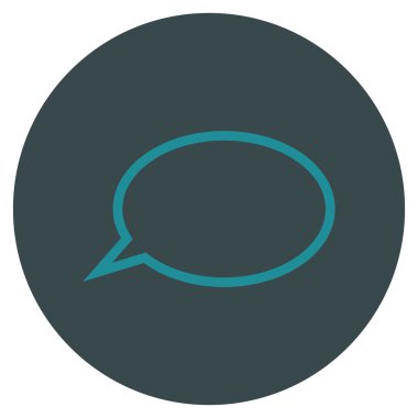 İpucu bulut düz yuvarlak vektör simgesi