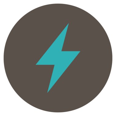 Düz yuvarlak vektör simge elektrik Strike