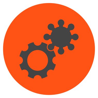 Vites düz yuvarlak vektör simgesi