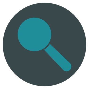 Arama aracı düz yuvarlak vektör simgesi