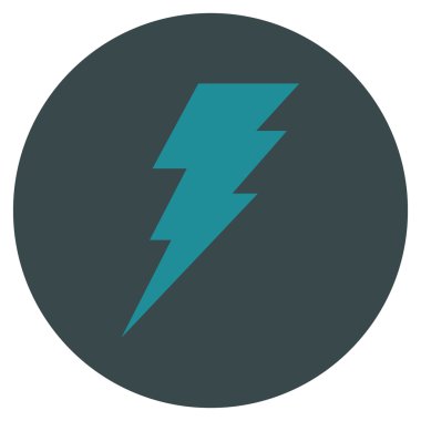 Düz yuvarlak vektör simge yürütmek