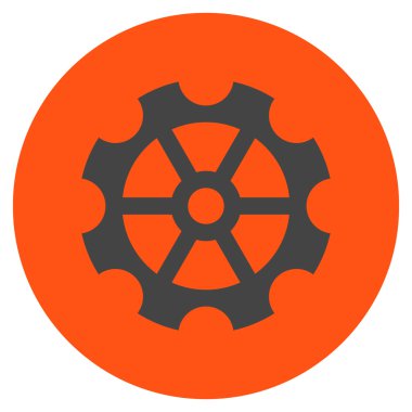 Vites düz yuvarlak vektör simgesi