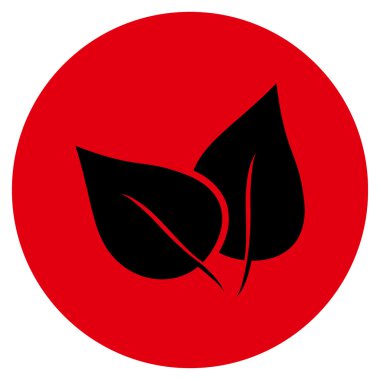 Flora Bitki düz yuvarlak vektör simgesi