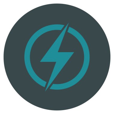 Elektrik düz yuvarlak vektör simgesi