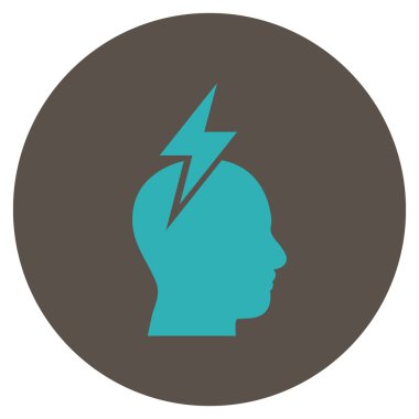 Vektör simge düz yuvarlak baş ağrısı