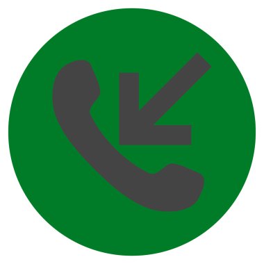 Vektör simge yuvarlak düz gelen arama