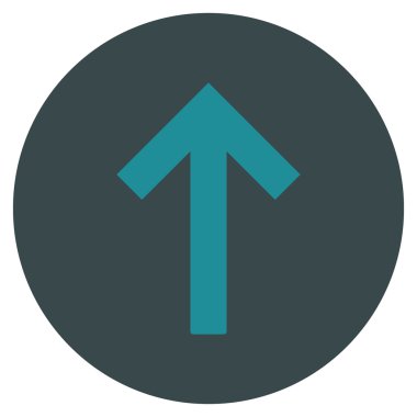 Vektör simge yuvarlak düz yukarı ok