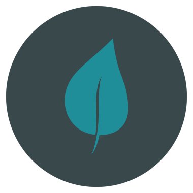 Bitki yaprak düz yuvarlak vektör simgesi