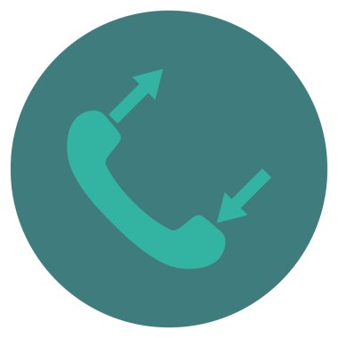 Düz konuşmak telefon vektör simge yuvarlak