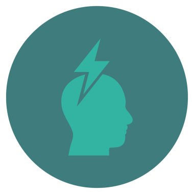 Vektör simge düz yuvarlak baş ağrısı