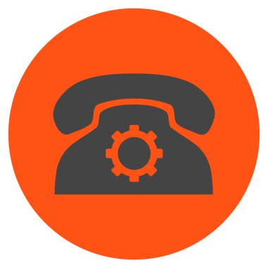 Telefon ayarları düz yuvarlak vektör simgesi