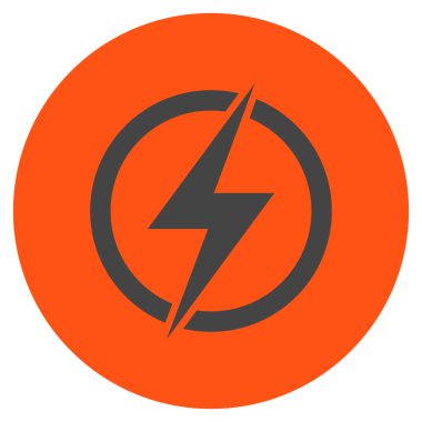 Elektrik düz yuvarlak vektör simgesi